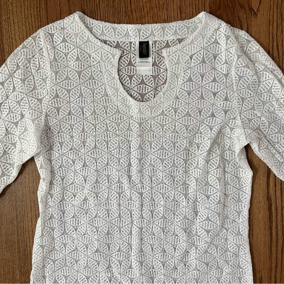 NWT Laundry by Shelli Segal Spellbound Cover-Up white tunic - Picture 3 of 14